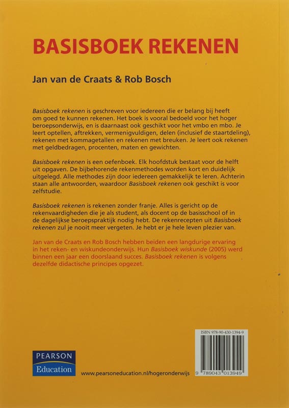 Basisboek rekenen / Basisboeken achterkant