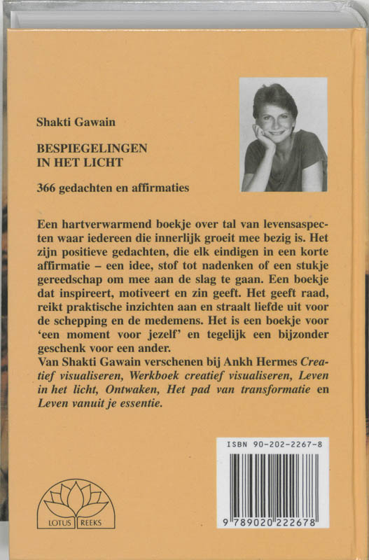 Bespiegelingen in het licht / Lotusreeks Bespiegelingen in het licht / Lotusreeks achterkant
