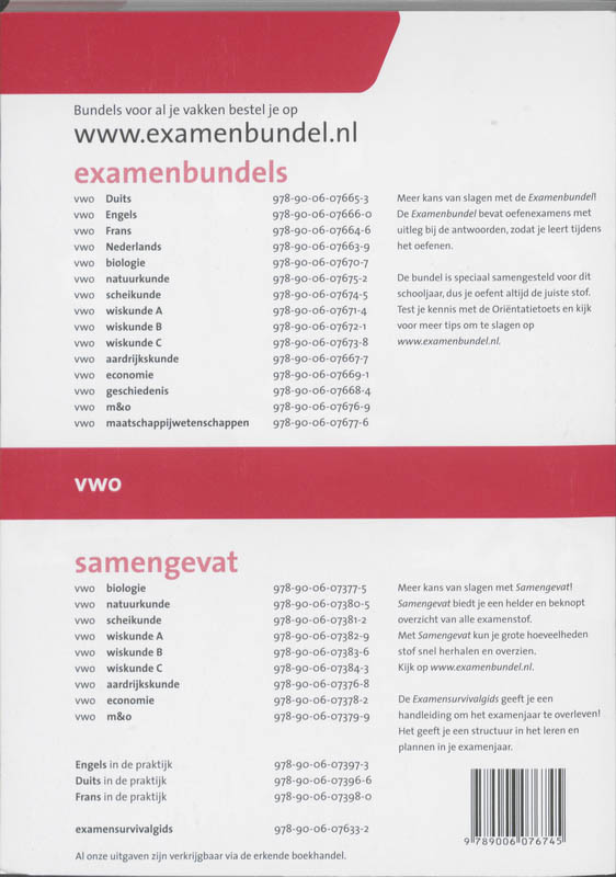 Examenbundel  / Scheikunde Vwo 2011/2012 achterkant