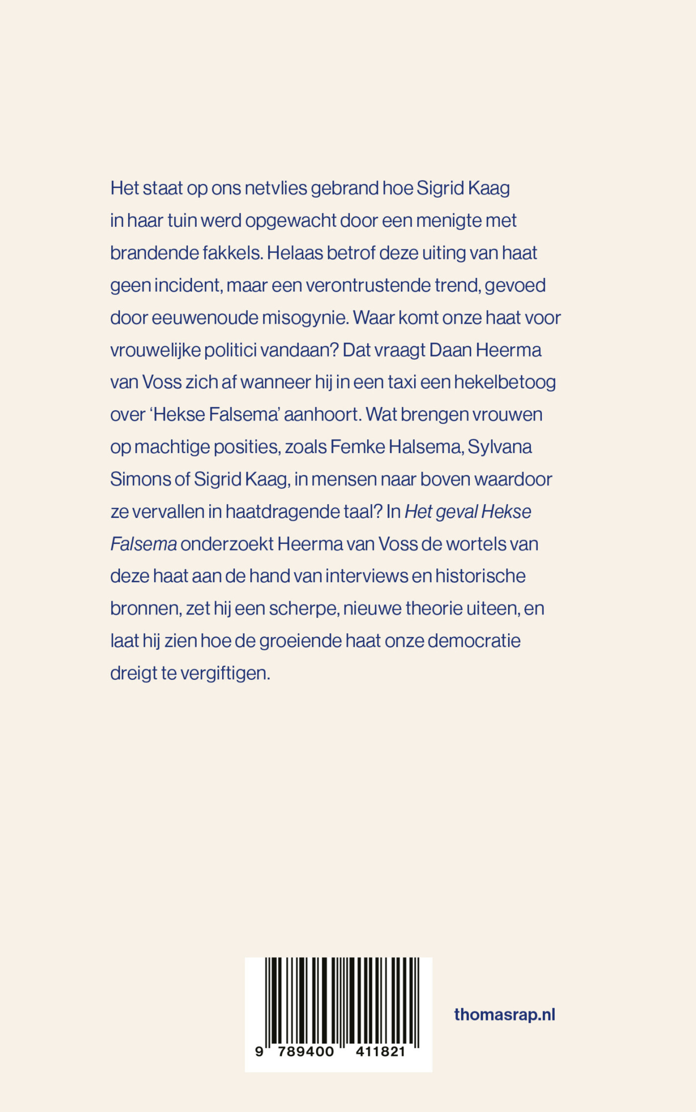 Het geval Hekse Falsema achterkant