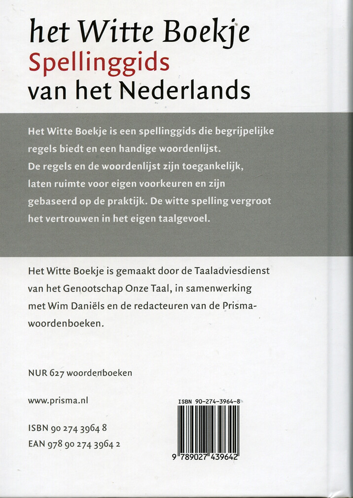 Het witte boekje achterkant