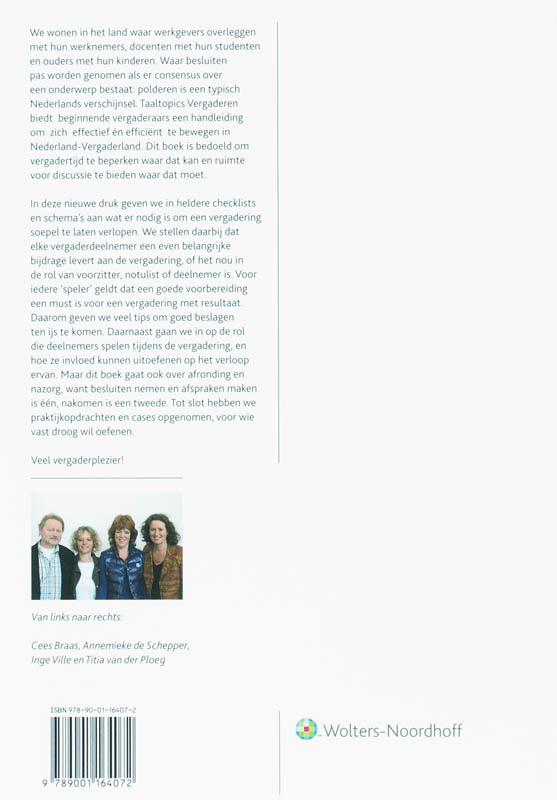 Vergaderen Vergaderen achterkant