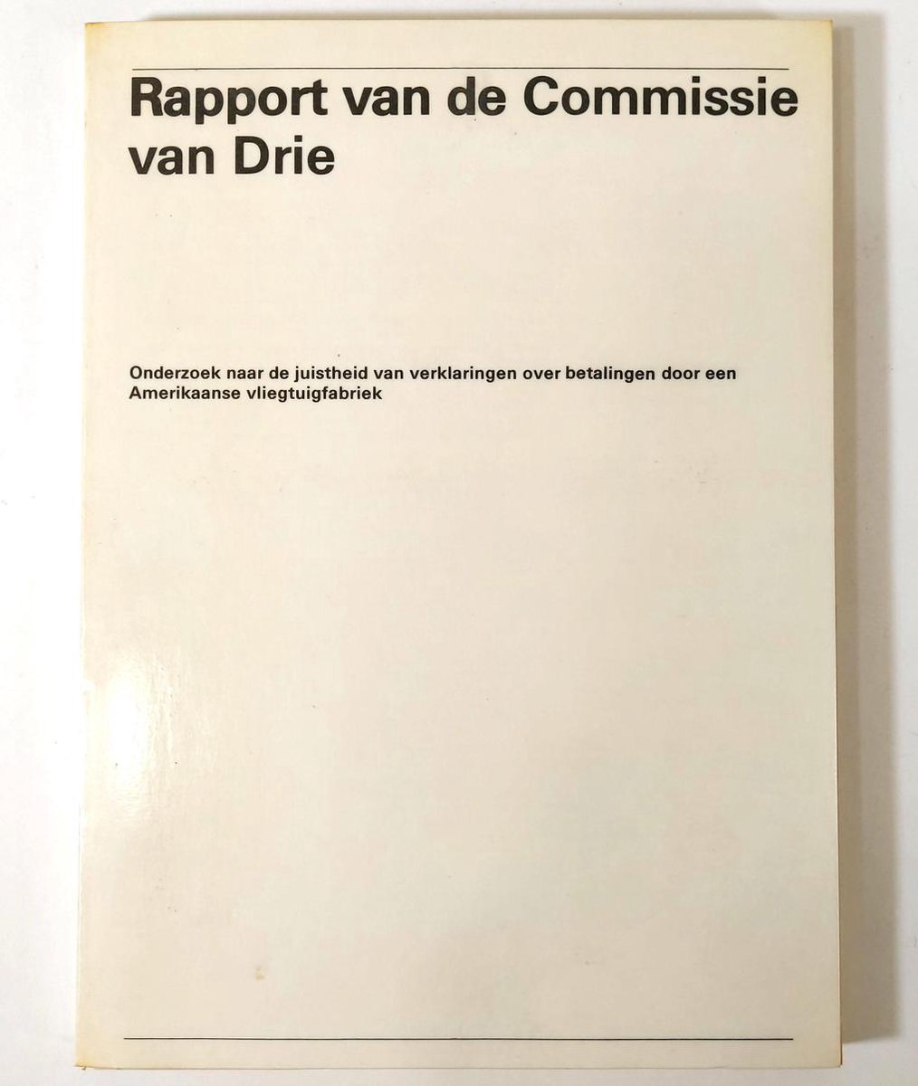 Rapport van de commissie van drie