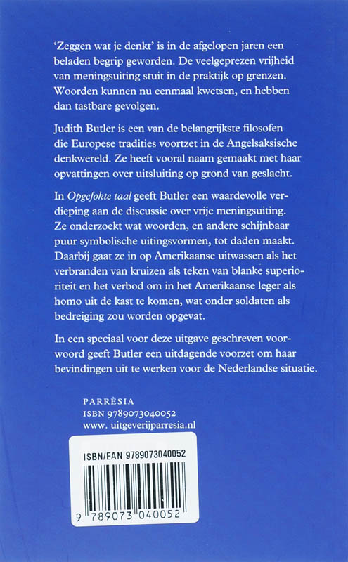 Opgefokte taal achterkant