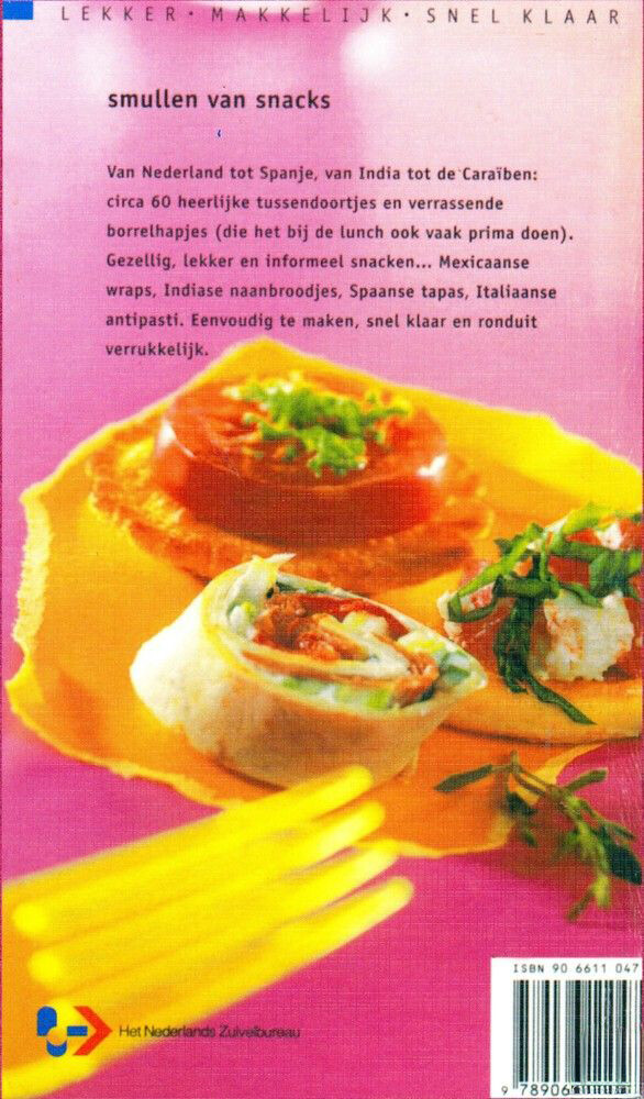 Smullen van snacks achterkant