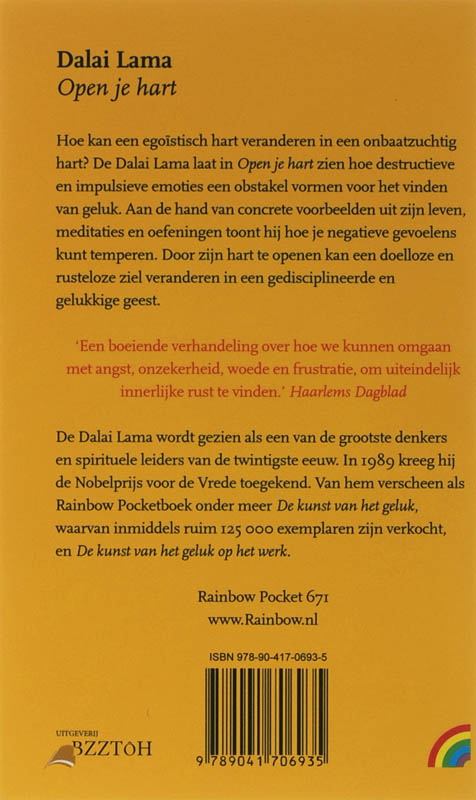 Open je hart / Rainbow pocketboeken / 671 achterkant