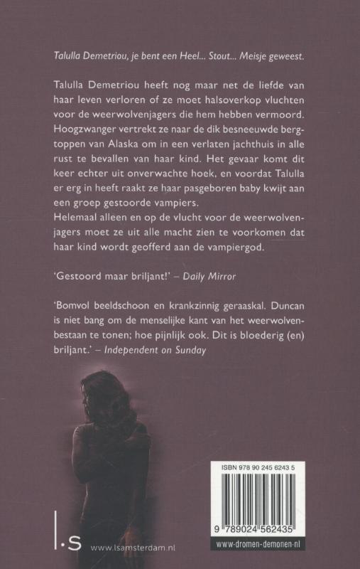 De vrouw van de weerwolf achterkant