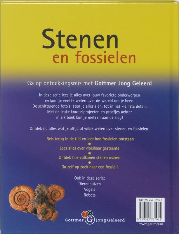 Stenen en fossielen / Gottmer jong geleerd Stenen en fossielen / Gottmer jong geleerd achterkant