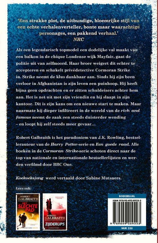 Koekoeksjong / Cormoran Strike / 1 achterkant