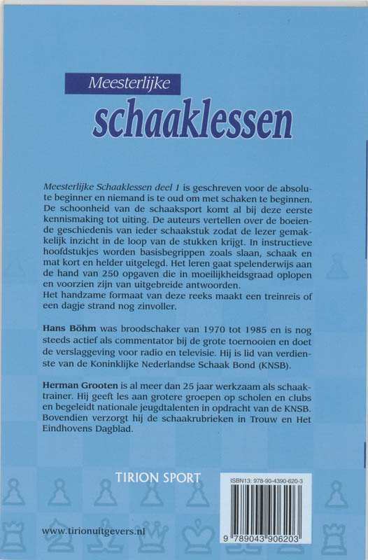 Meesterlijke Schaaklessen 1 achterkant