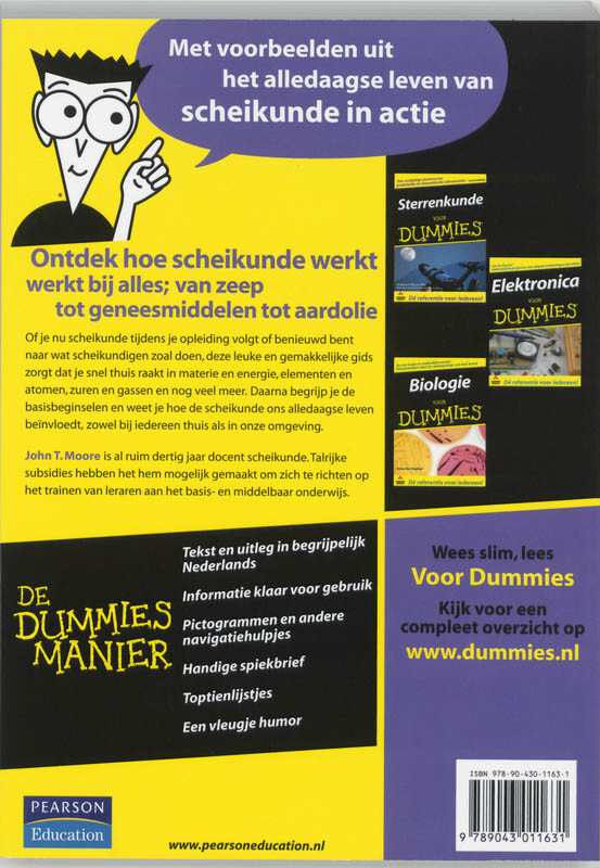 Scheikunde voor Dummies / Voor Dummies achterkant