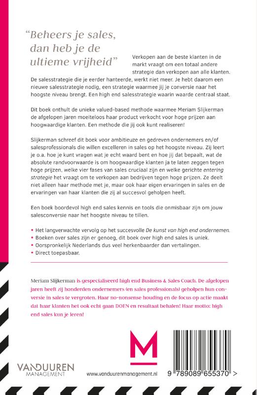De kunst van high end sales achterkant