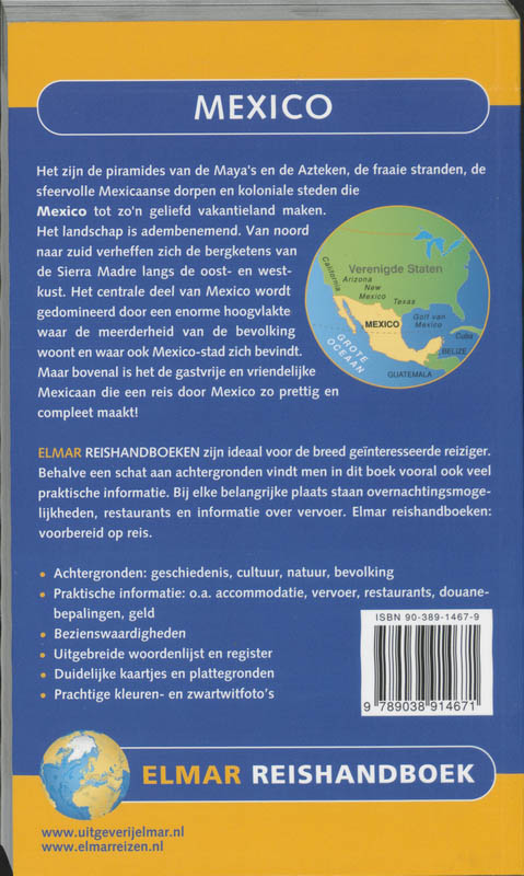 Reishandboek / Mexico / Elmar reishandboek achterkant