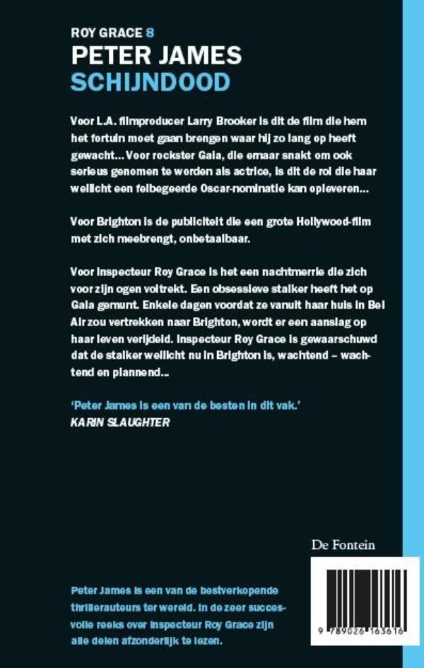 Schijndood / Roy Grace / 8 achterkant