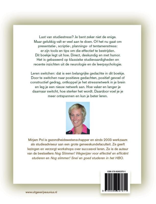 Studeren zonder stress achterkant