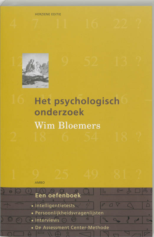 Psychologisch Onderzoek Een Oefenboek