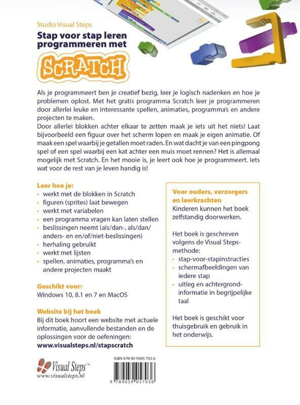 Stap voor stap leren programmeren met Scratch achterkant