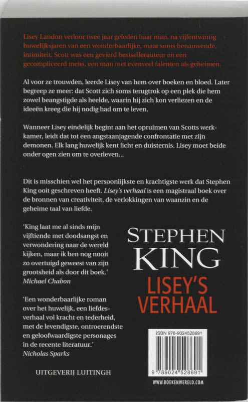 Lisey's verhaal achterkant