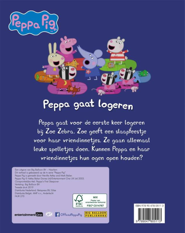 Peppa gaat Logeren / Peppa Pig Peppa gaat Logeren / Peppa Pig achterkant