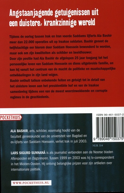 Getuigenissen van Saddams lijfarts achterkant