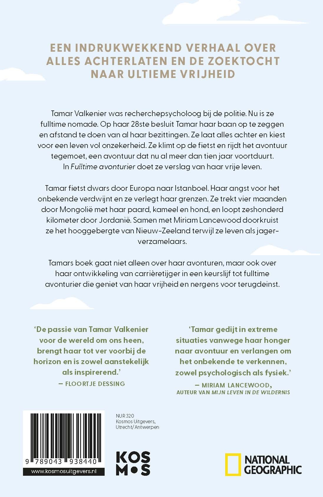 Fulltime avonturier / National Geographic achterkant