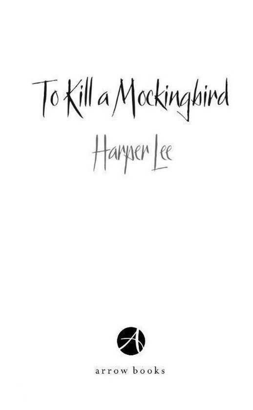 To kill a mockingbird