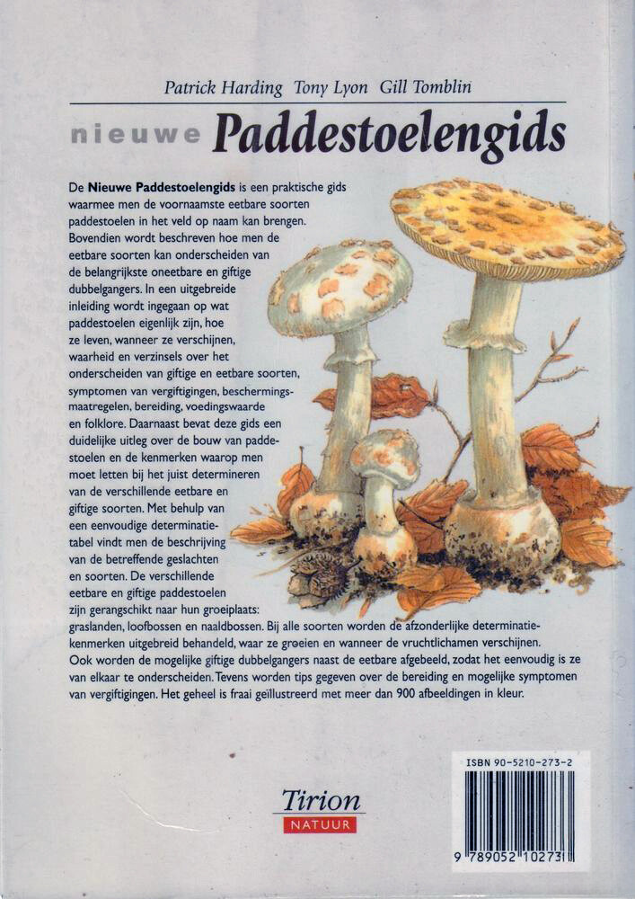 Nieuwe paddestoelengids / Tirion natuur achterkant