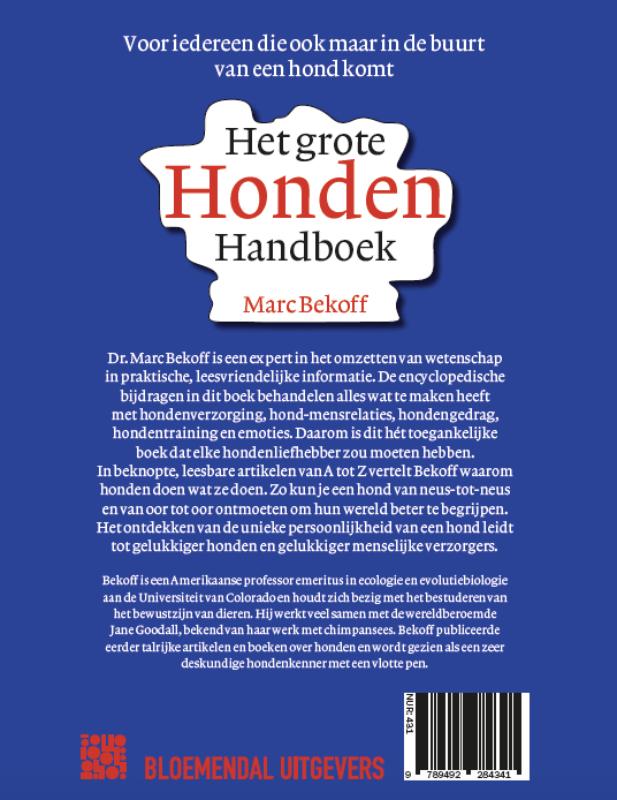 Het grote hondenhandboek van A tot Z achterkant