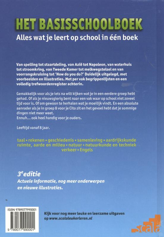 Het basisschoolboek achterkant