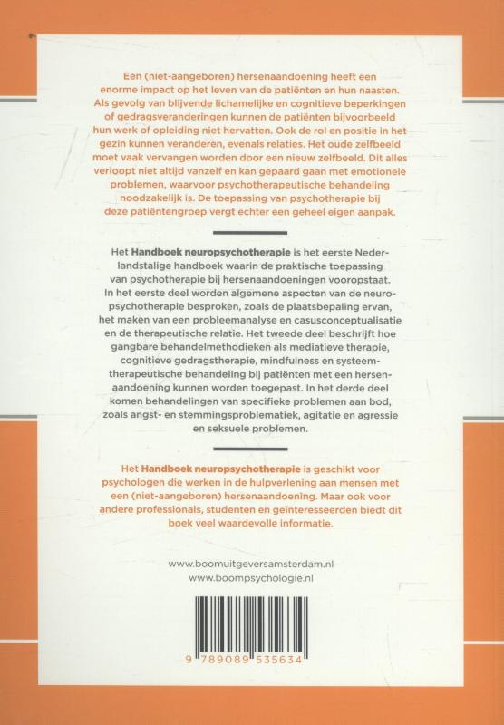 Handboek neuropsychotherapie Handboek neuropsychotherapie achterkant