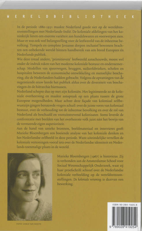 De koloniale vertoning / Historische reeks achterkant