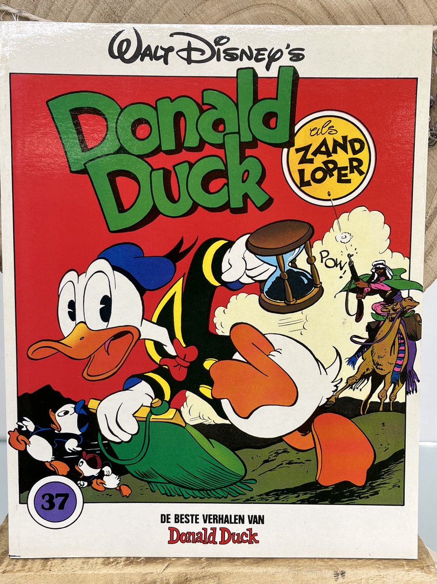 Donald Duck als zandloper
