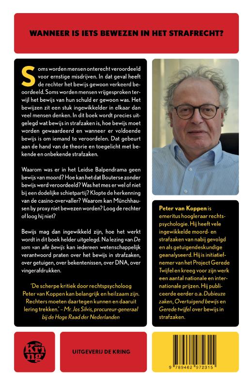 De som van alle bewijs achterkant
