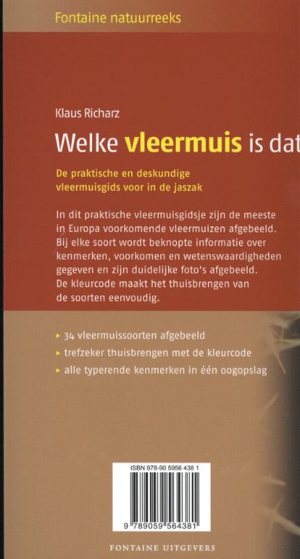 Welke vleermuis is dat? / Fontaine natuurreeks achterkant