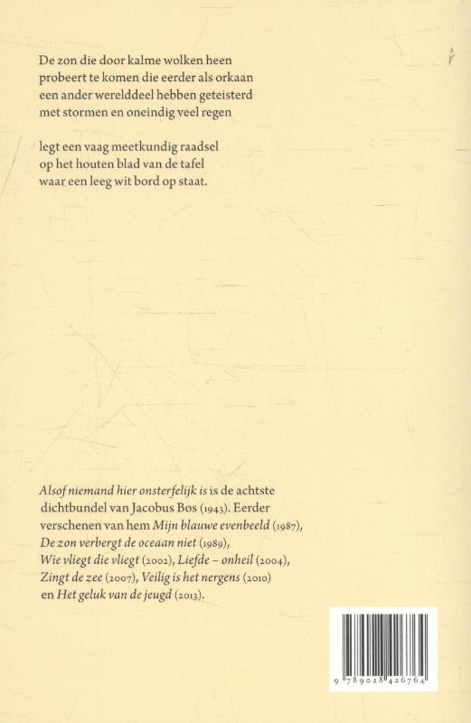 Alsof niemand hier onsterfelijk is Alsof niemand hier onsterfelijk is achterkant