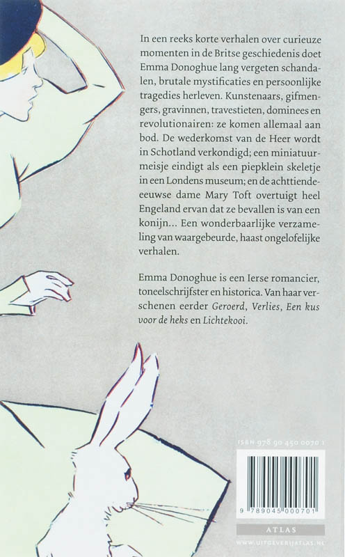 De vrouw die konijnen baarde achterkant