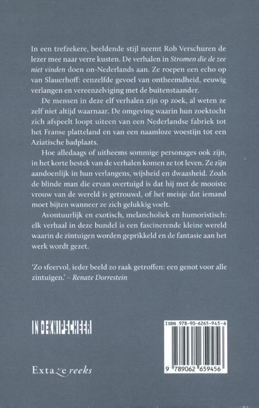 Stromen die de zee niet vinden / Extazereeks / 3 achterkant