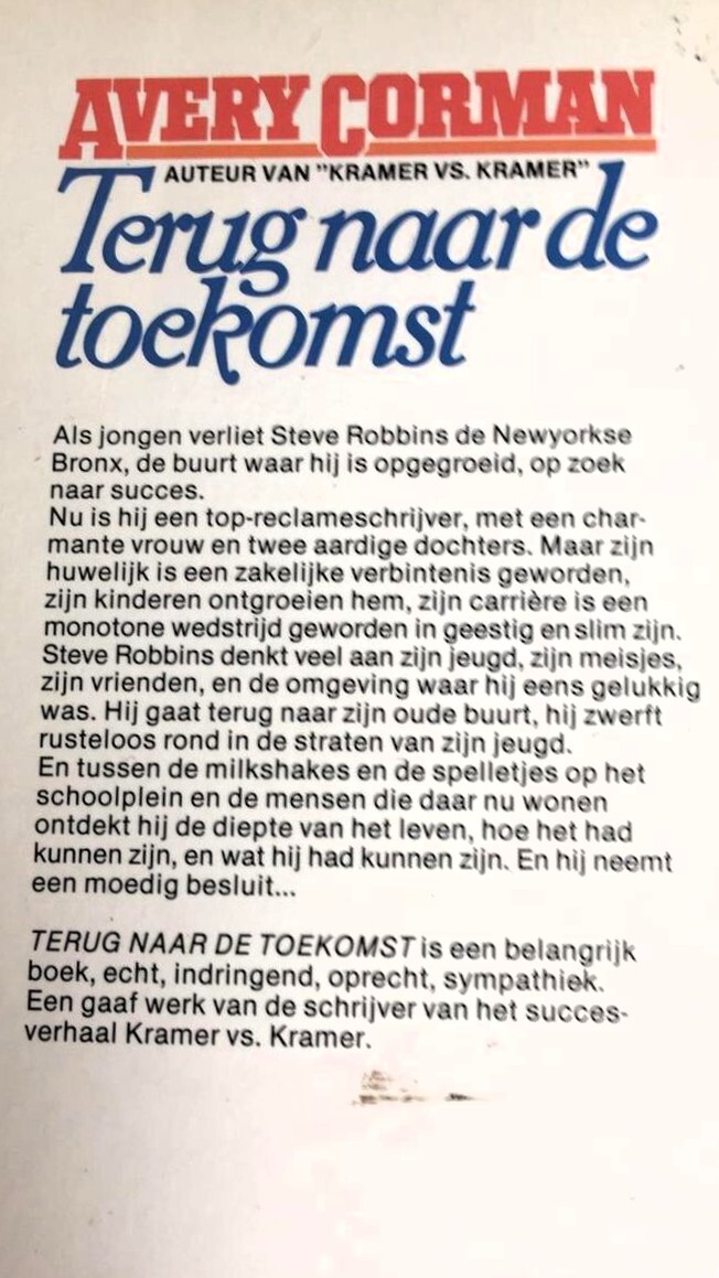 Terug naar de toekomst achterkant