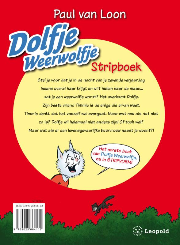 Dolfje Weerwolfje stripboek / Dolfje Weerwolfje achterkant