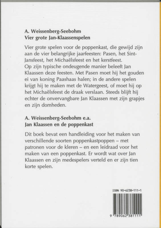 Vier grote Jan Klaassenspelen Vier grote Jan Klaassenspelen achterkant