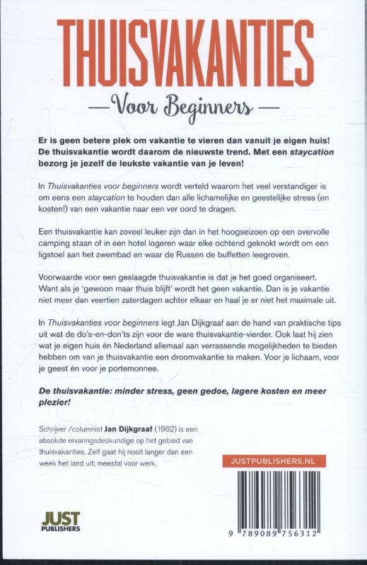 Thuisvakanties voor beginners achterkant