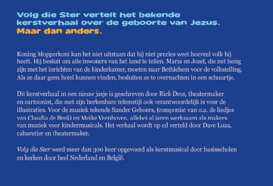 Kinderboek - Volg Die Ster (Boek + CD) achterkant