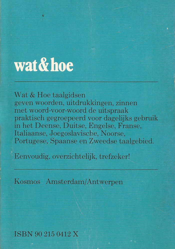 Wat en hoe Deens / Wat & hoe taalgids achterkant