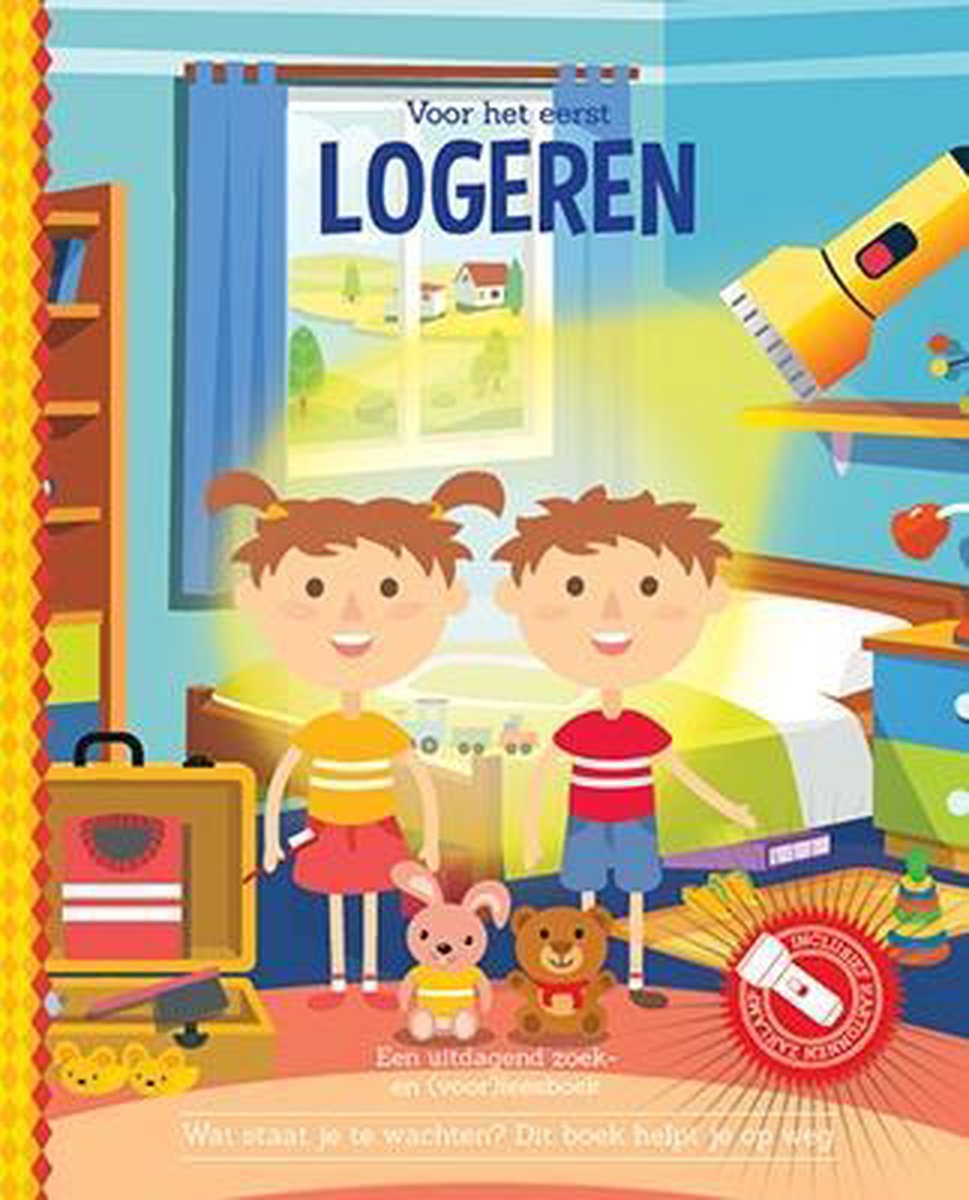 Voor het eerst logeren + kartonnen zaklamp