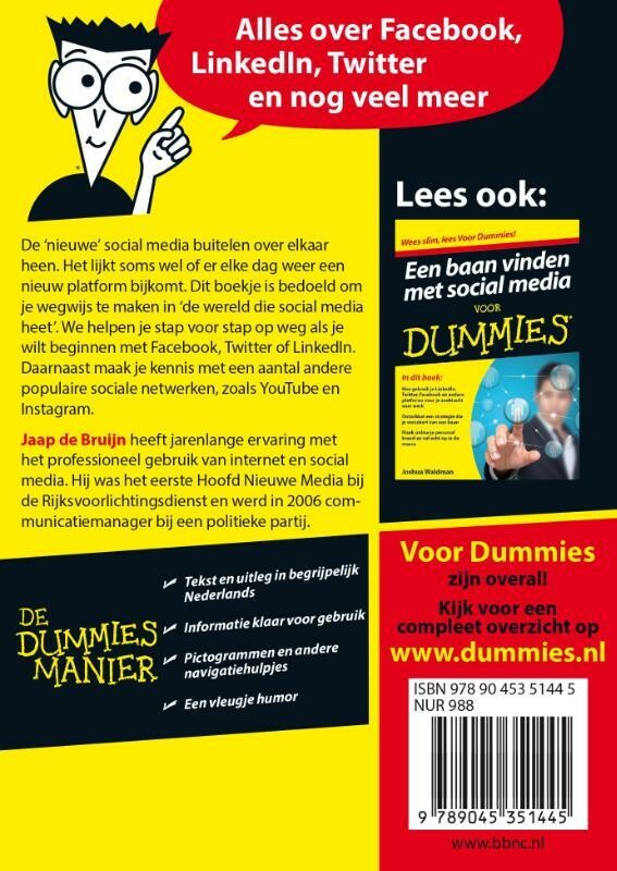De kleine social media voor dummies achterkant