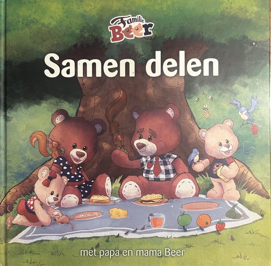 Familie Beer samen delen met papa en mama Beer