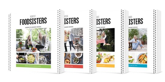 Jaarprogramma Foodsisters winterboek, lenteboek, zomerboek, herfstboek meer dan 60 recepten per boek!