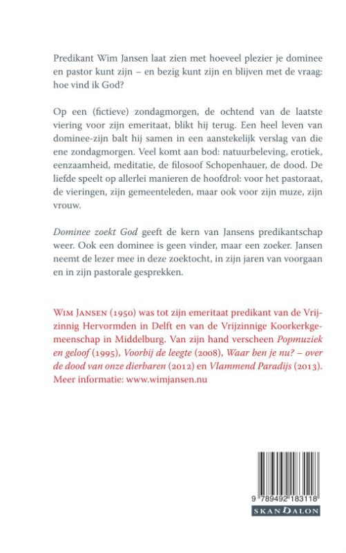 Dominee zoekt God achterkant