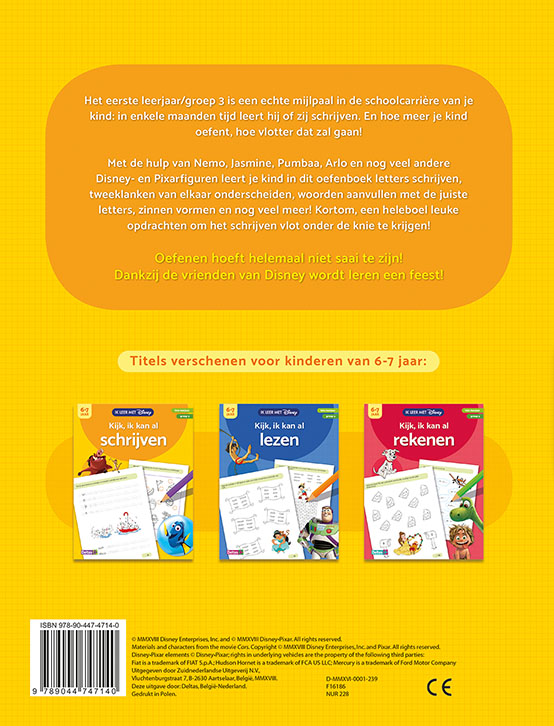 Kijk, ik kan al scrhrijven (6-7 j.) / Ik leer met Disney achterkant