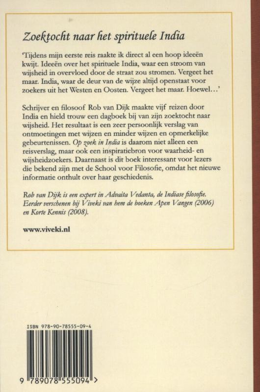 Op zoek in India achterkant
